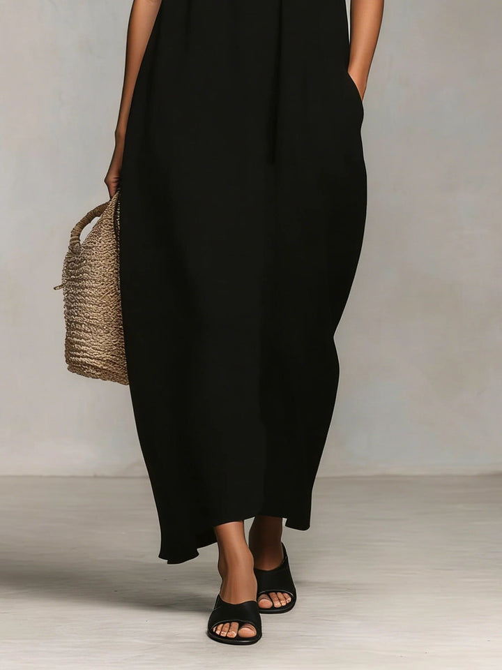 Casa Marbella™ | Vestido Maxi Mirelle con Bloques de Color y Tirantes Delgados