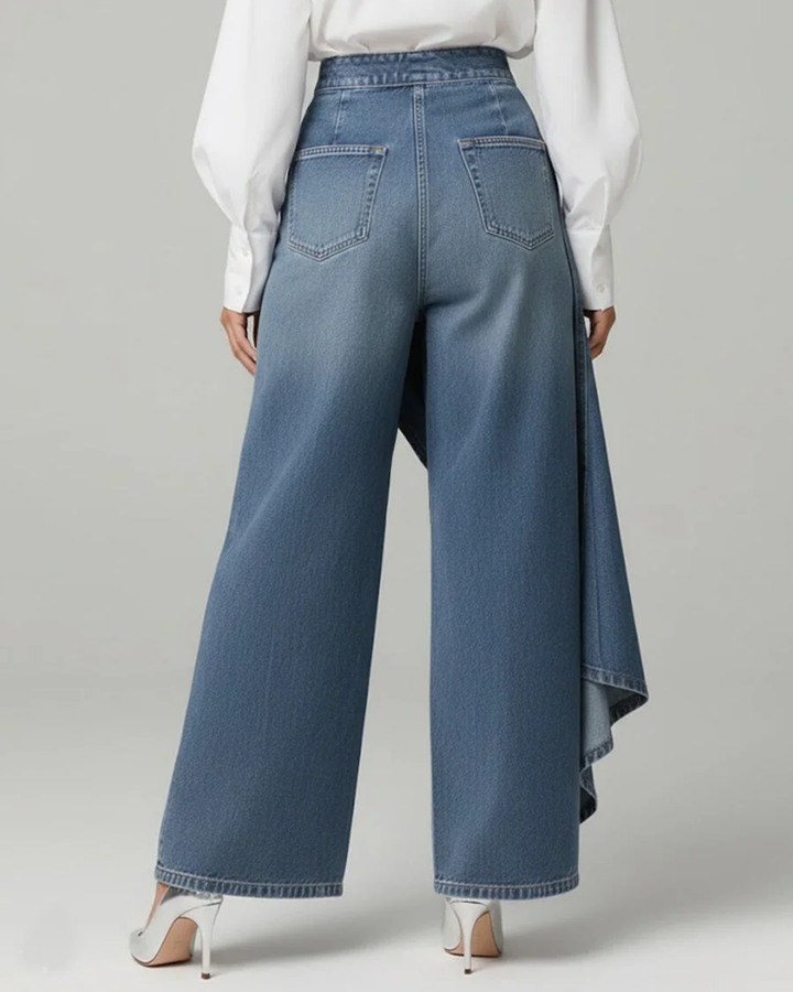 Vaqueros Denim con Cierre Cruzado