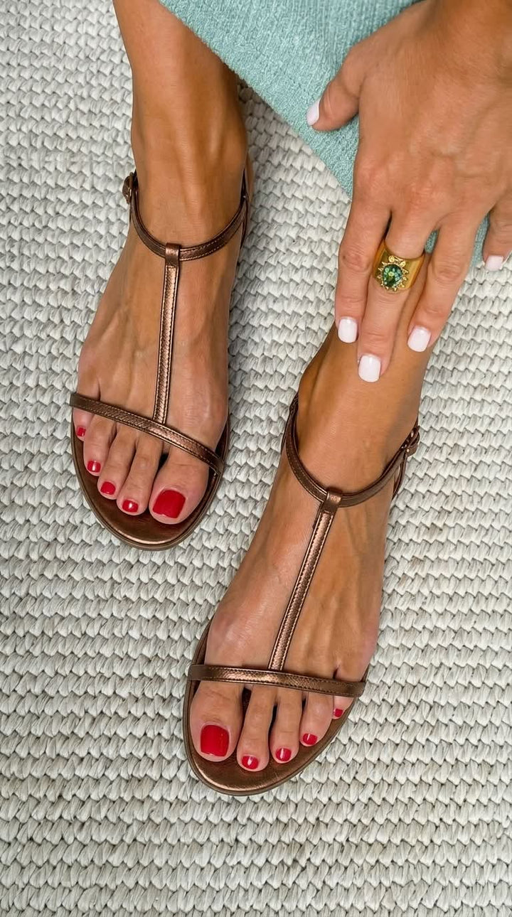 Casa Marbella™ | Sandalias Bianca Doradas de Verano