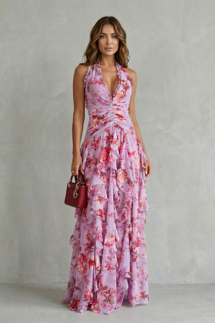 Casa Marbella™ | Vestido Largo Belladina con Escote Americano
