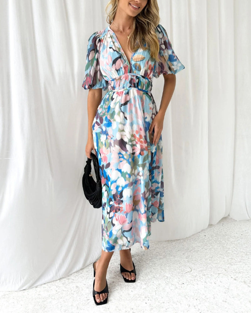 Casa Marbella™ | Vestido Celine con Estampado Floral