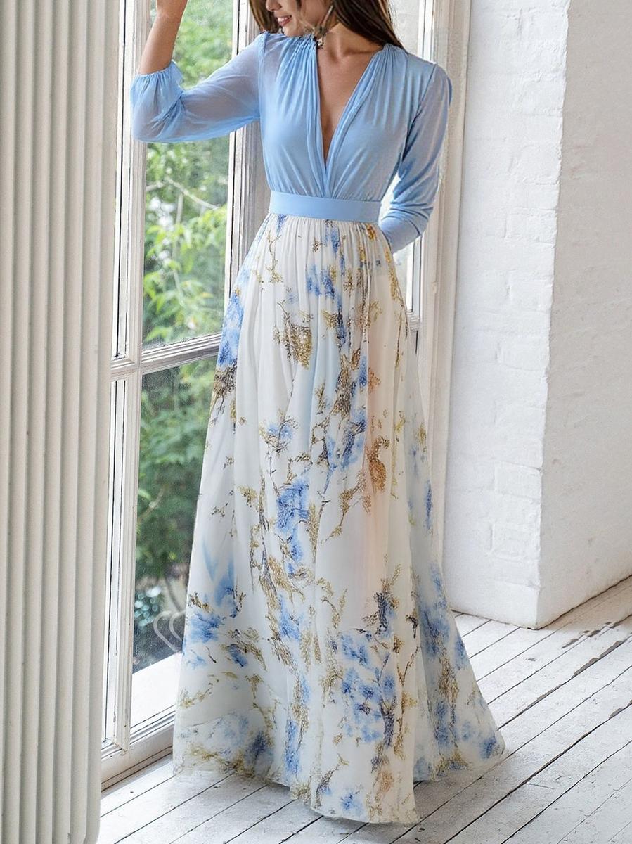 Casa Marbella™ | Vestido Maxi Pénélope Floral de Elegancia Atemporal