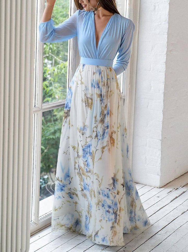Casa Marbella™ | Vestido Maxi Pénélope Floral de Elegancia Atemporal