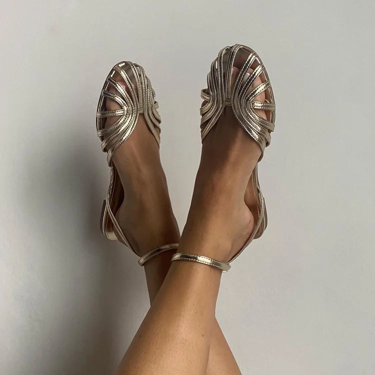 Vittoria™ | Sandalias Bijou Doradas