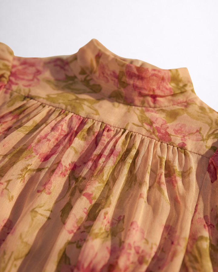 Casa Marbella™ | Vestido Largo Rosario Floral en Chiffon