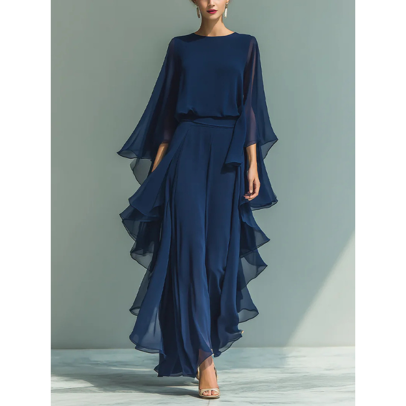 Aurora | Conjunto Elegante de Chiffon con Volantes