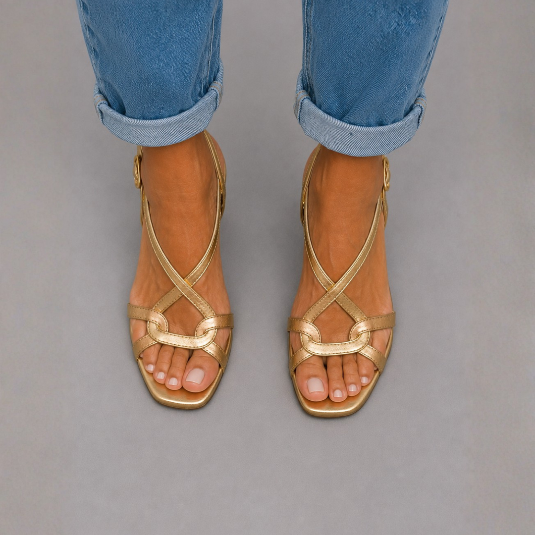 Soleil™ | Sandalias Doradas, Encanto Veraniego
