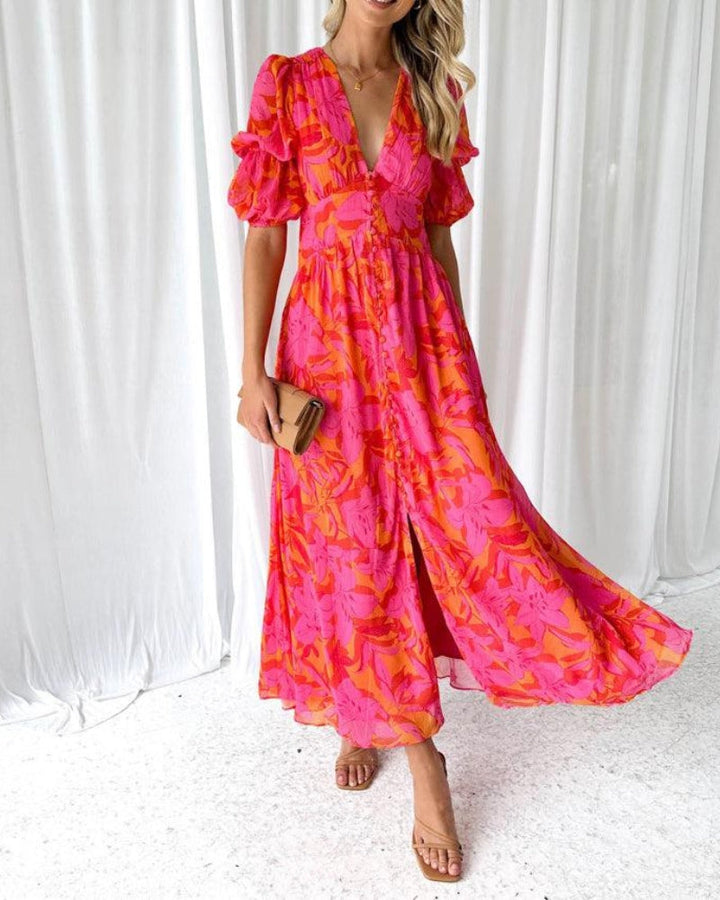 Casa Marbella™ | Vestido Maxi Armonía con Brillo Solar