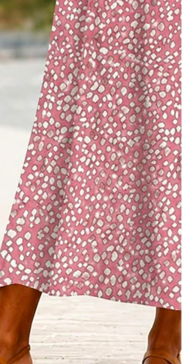 Casa Marbella™ | Vestido Midi de Lunares Elegante que Favorece la Silueta