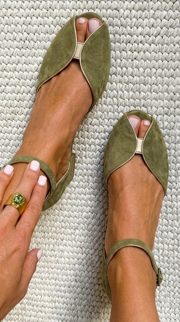 Casa Marbella™ | Sandalias Olivia Verde Salvia Elegantes