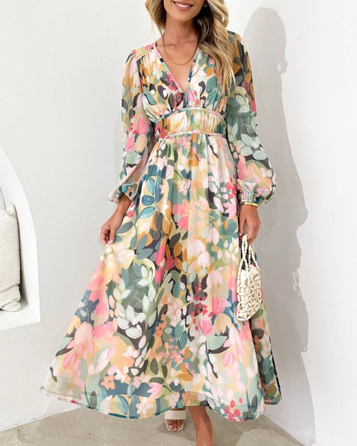 Casa Marbella™ | Vestido Celine con Estampado Floral