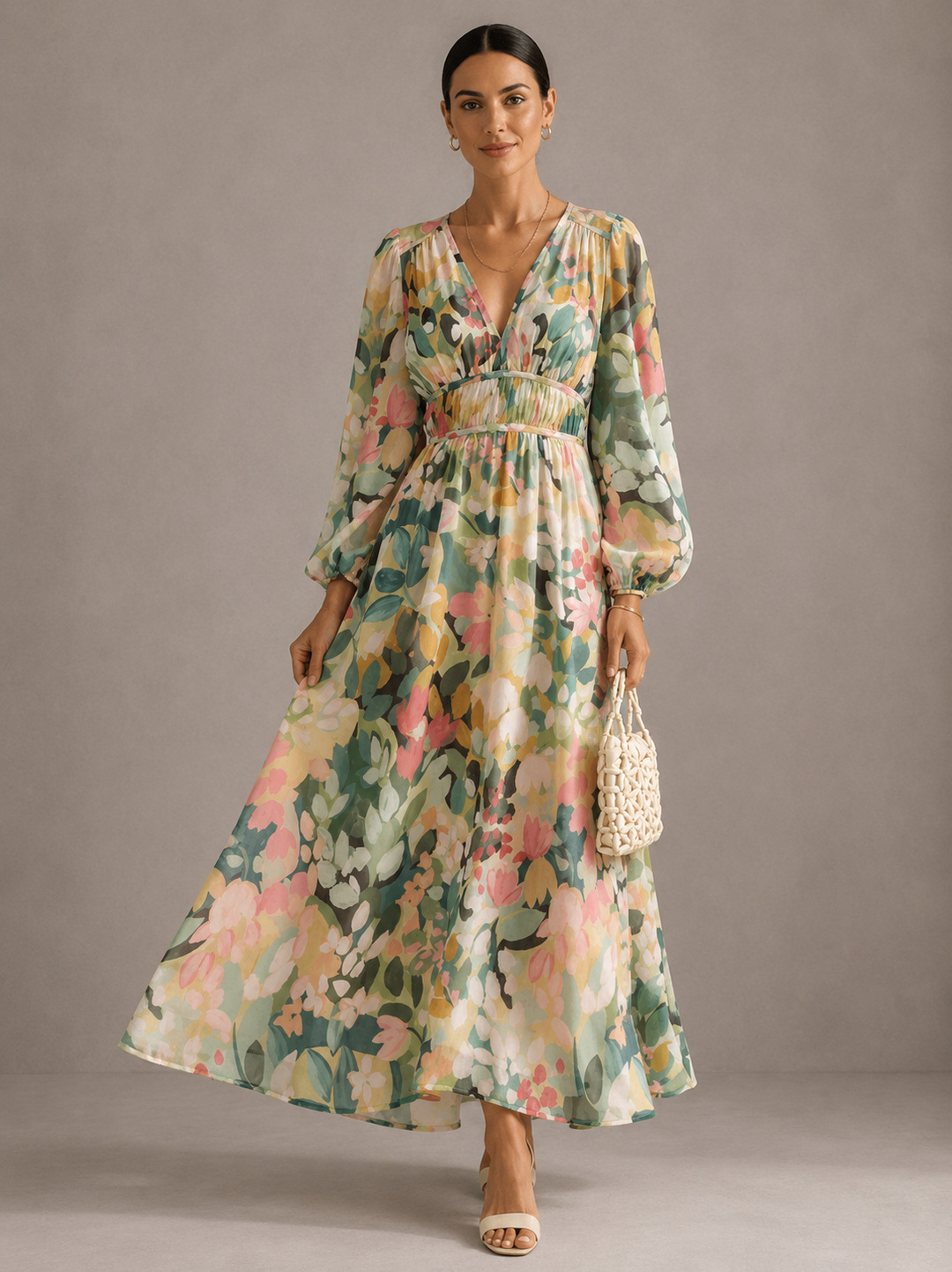 Casa Marbella™ | Vestido Celine con Estampado Floral