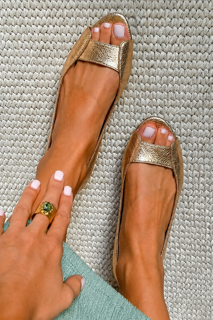 Casa Marbella™ | Sandalias Adelina Doradas Comfort Chic