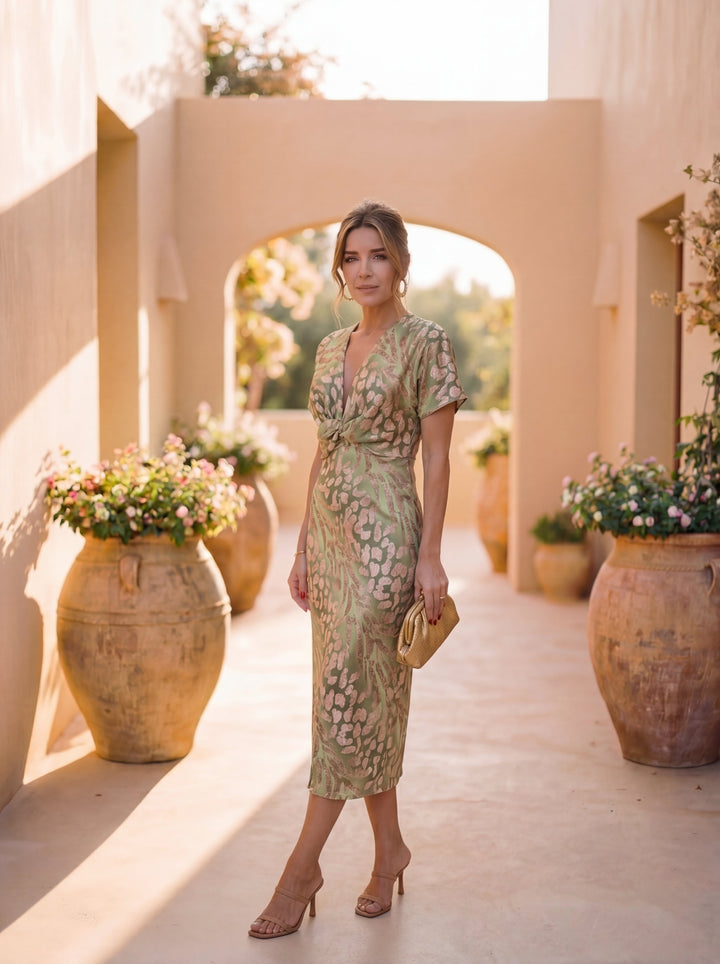 Casa Marbella™ | Vestido Antonella Elegante en Tejido Ligero y Fluido