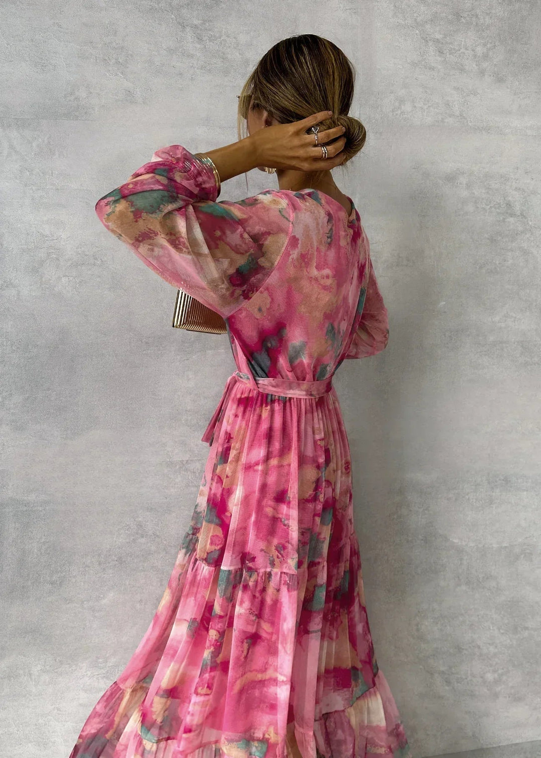 Casa Marbella™ | Vestido Hazel Cruzado con Estampado Floral