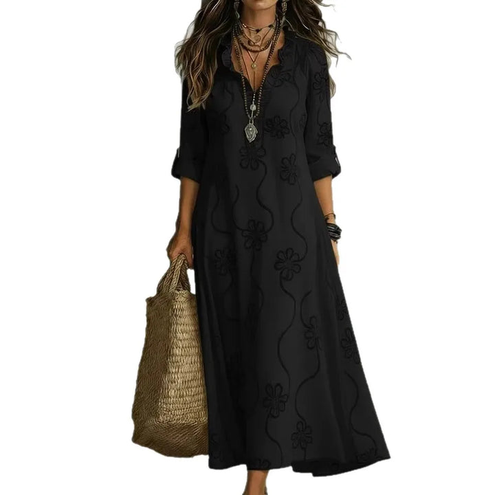 Casa Marbella™ | Vestido Largo Sienna de Verano con Estampado Floral