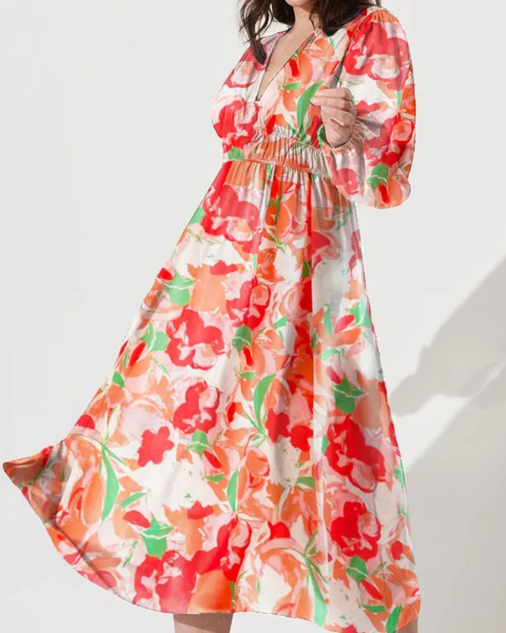 Casa Marbella™ | Vestido Celine con Estampado Floral