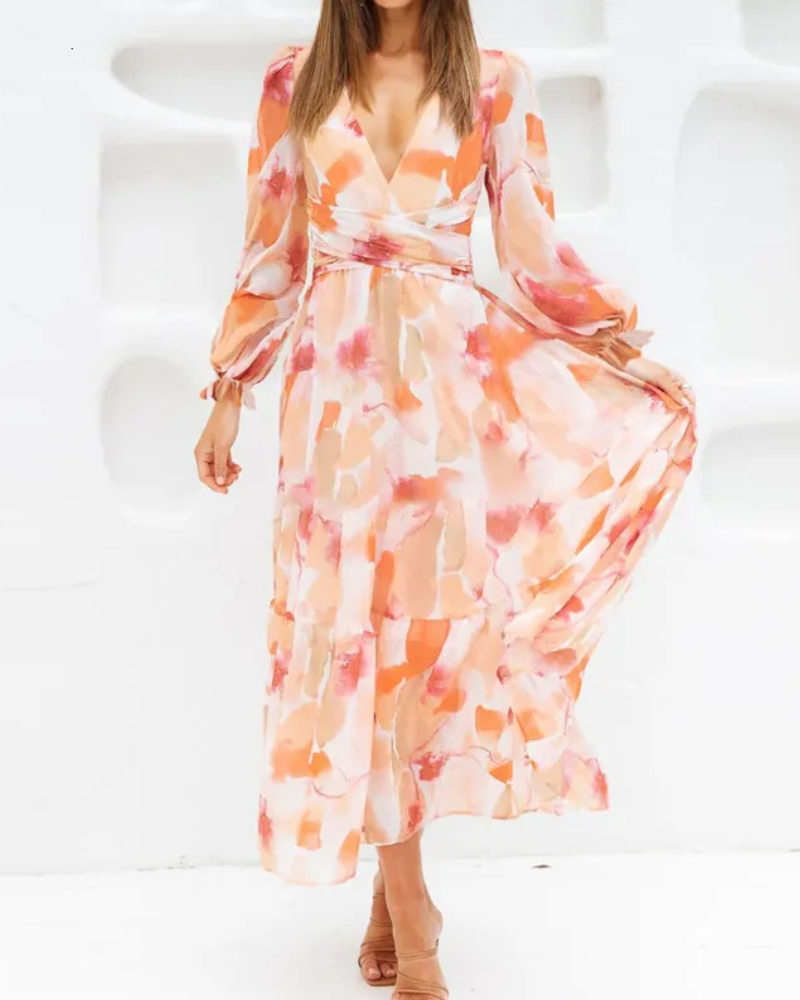 Casa Marbella™ | Vestido Celine con Estampado Floral