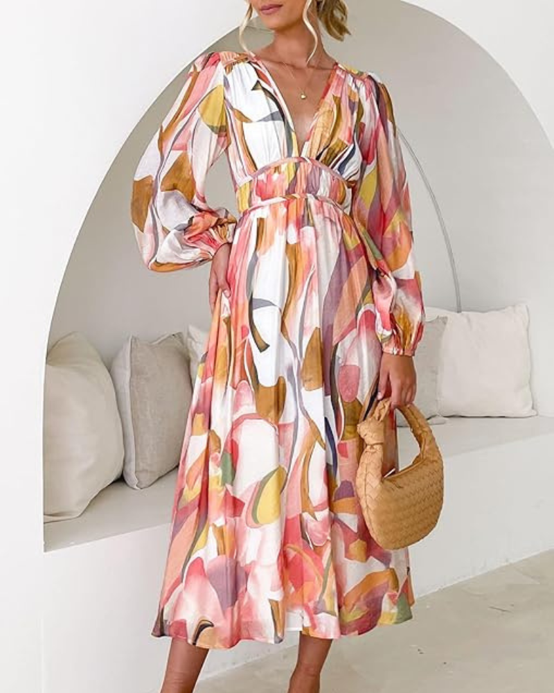 Casa Marbella™ | Vestido Celine con Estampado Floral