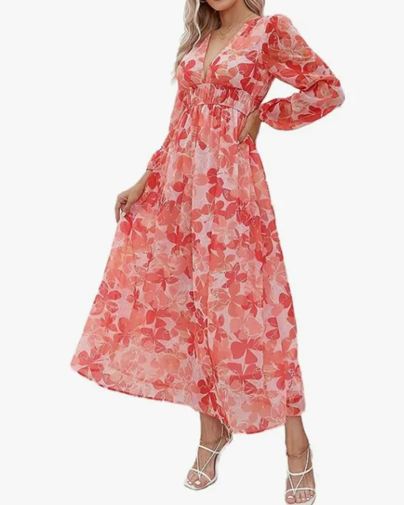 Casa Marbella™ | Vestido Celine con Estampado Floral