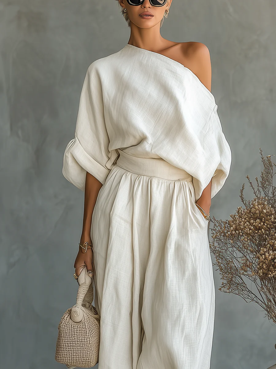 Casa Marbella™ | Conjunto Mila de 2 Piezas con Escote Bardot