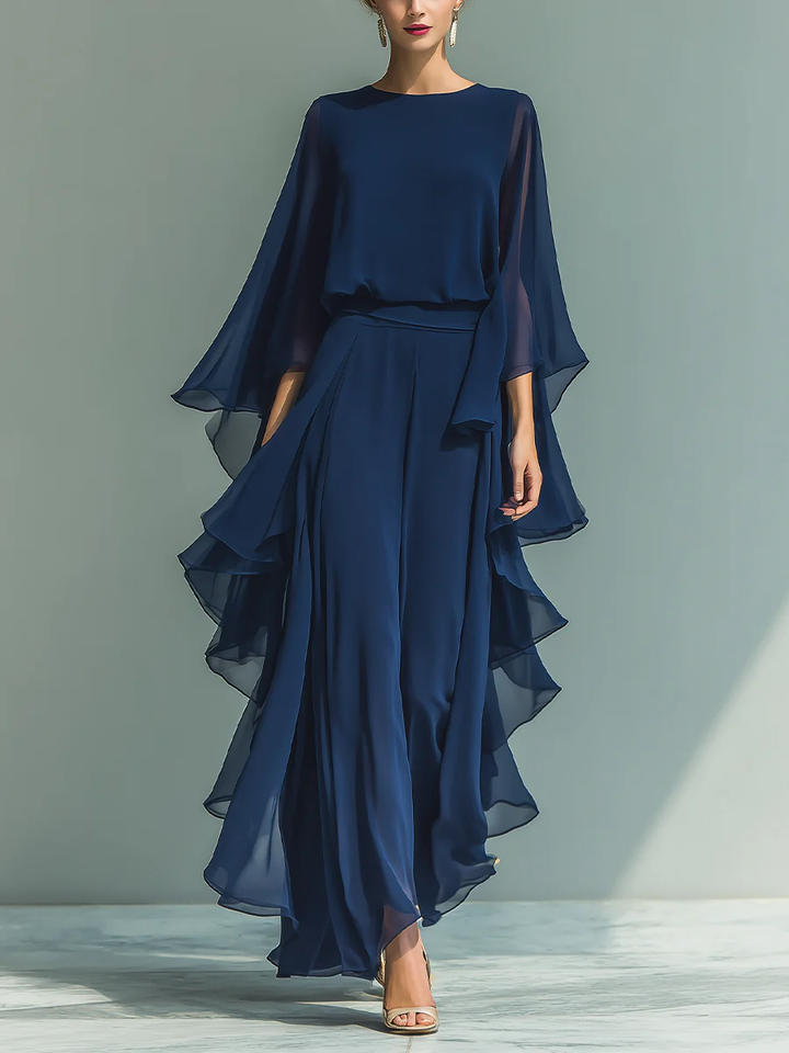 Aurora | Conjunto Elegante de Chiffon con Volantes