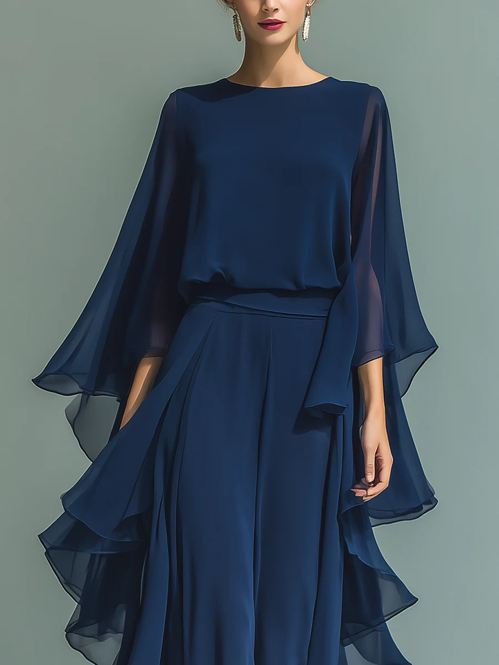Aurora | Conjunto Elegante de Chiffon con Volantes