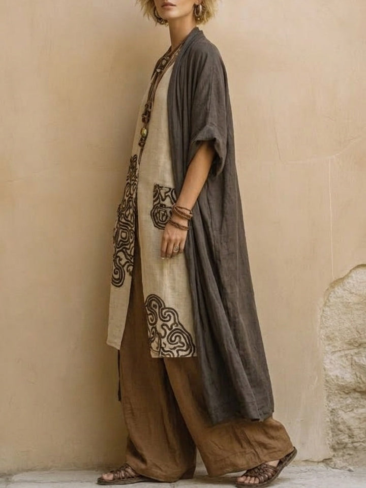 Casa Marbella™ | Conjunto Giulia Bohemio de Tres Piezas con Estampado Tribal