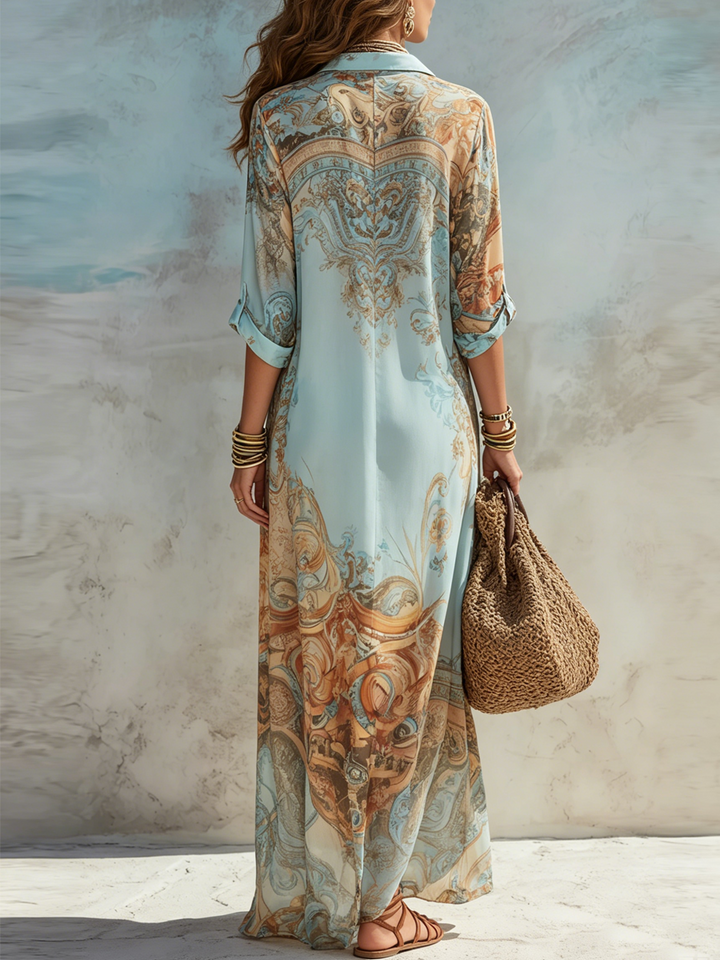 Casa Marbella™ | Vestido Camisero de Estilo Mediterráneo