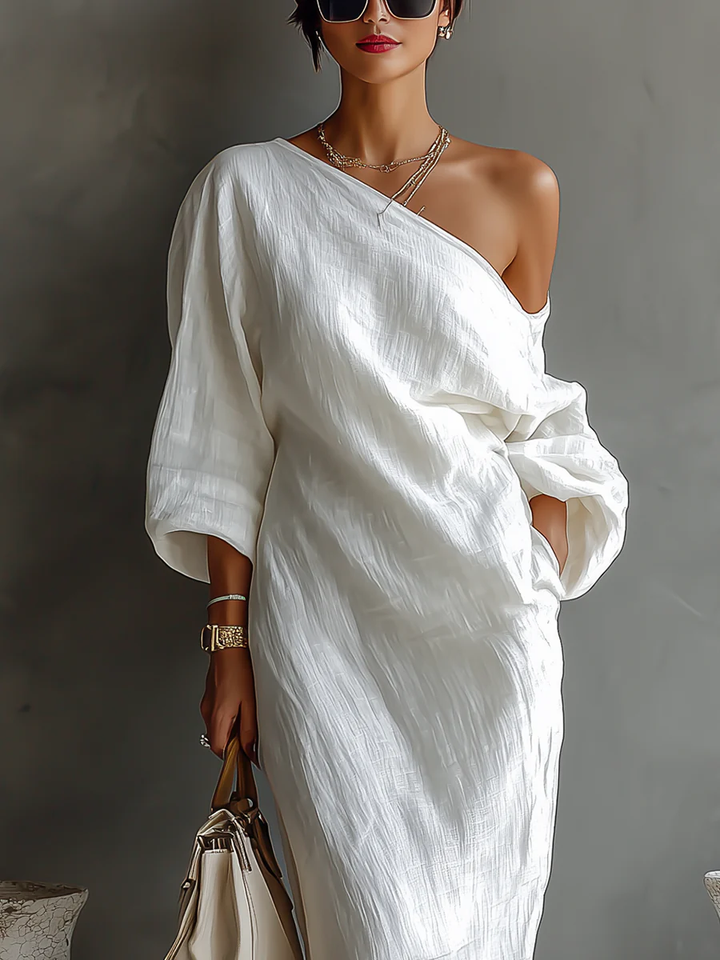 Casa Marbella™ | Vestido Maxi Elise Elegante de Tirantes en Blanco
