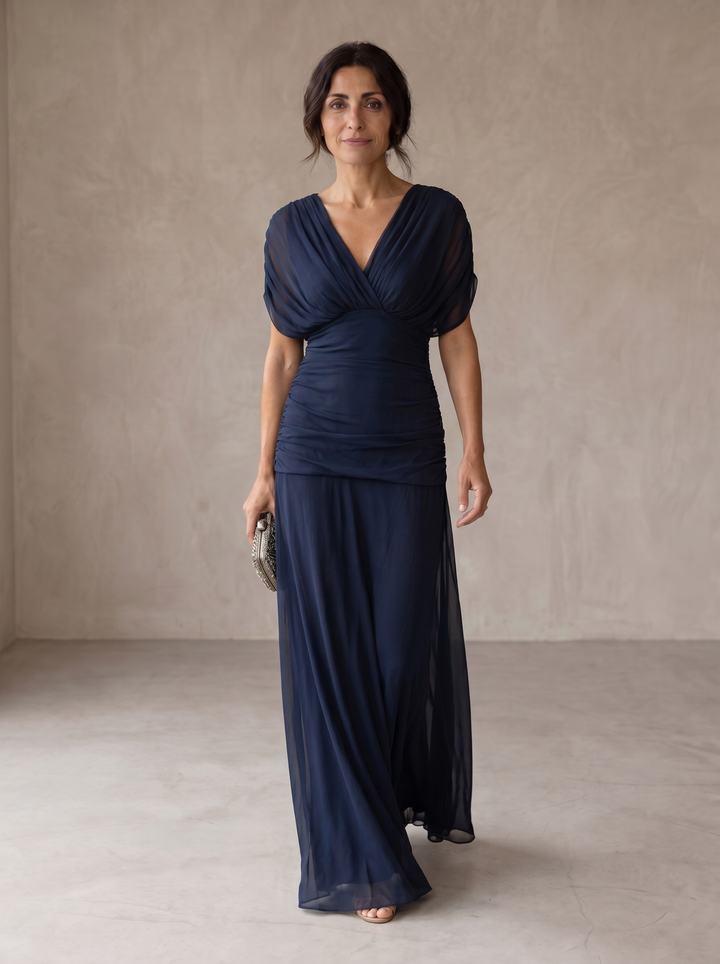 Casa Marbella™ | Vestido Avery Azul Elegante