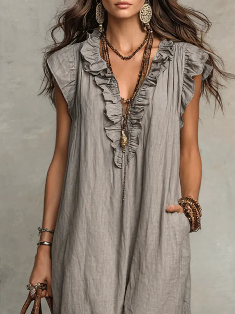 Casa Marbella™ | Vestido Largo Camélia de Estilo Bohemio