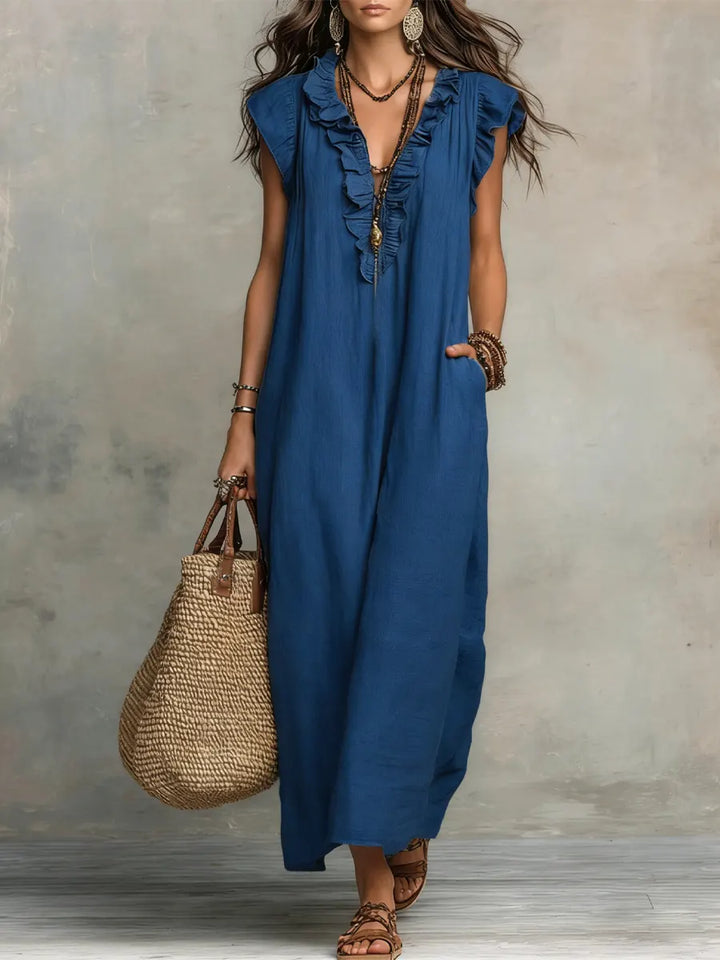 Casa Marbella™ | Vestido Largo Camélia de Estilo Bohemio