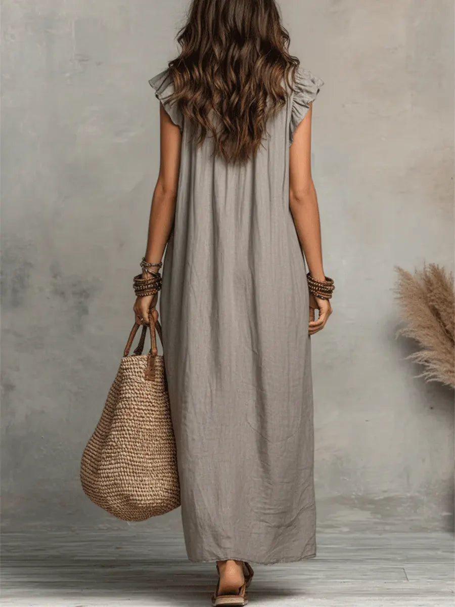 Casa Marbella™ | Vestido Largo Camélia de Estilo Bohemio