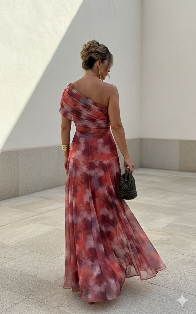 Casa Marbella™ | Vestido Largo Fluido de Satén de Elegancia Atemporal